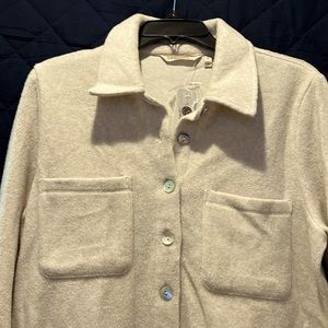 Soft surroundings, boyfriend shirt in a soft fleece size medium NWT